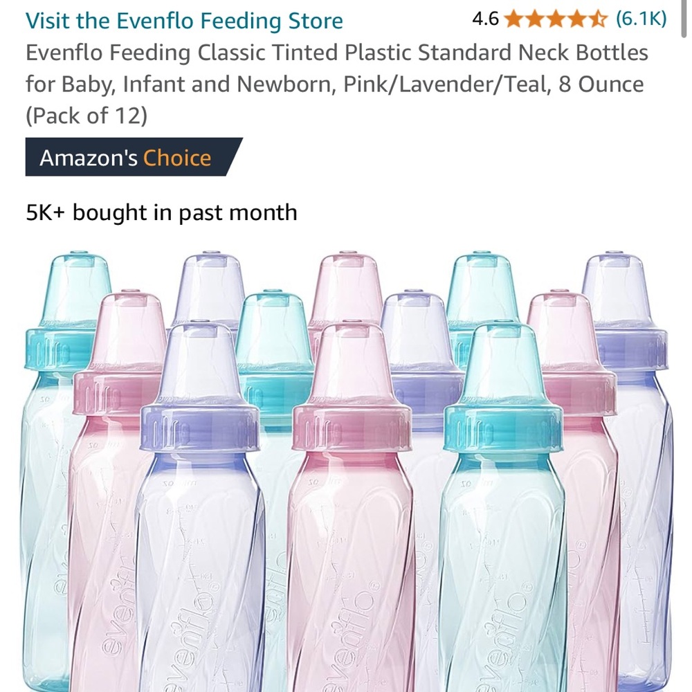 Evenflo 8 ounce bottles